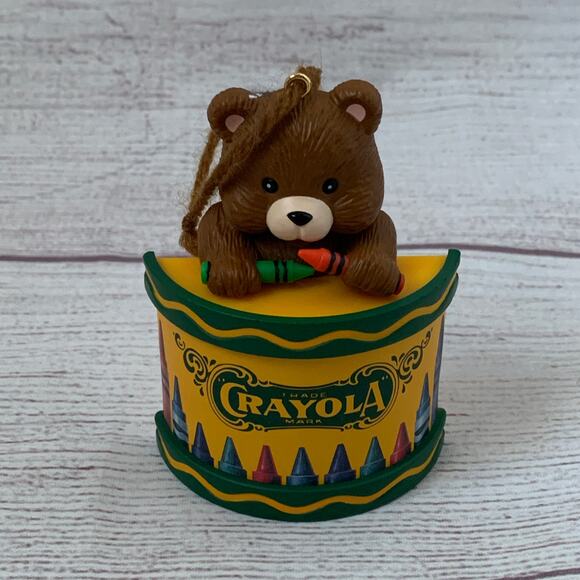 Vintage Crayola Teddy Bear Christmas Tree Ornament by Binney & Smith Inc. 1992 - Picture 13 of 13